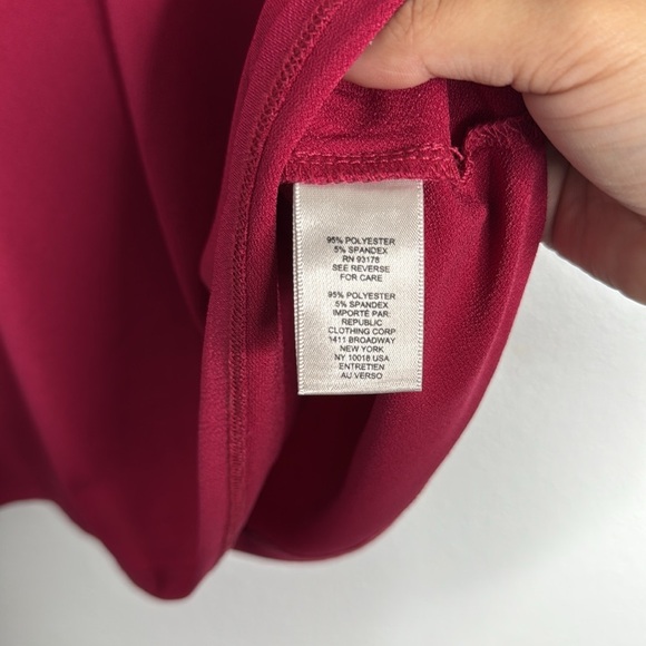 Catherine Malandrino Crimson Ruffle Sleeve Blouse - Picture 3 of 6